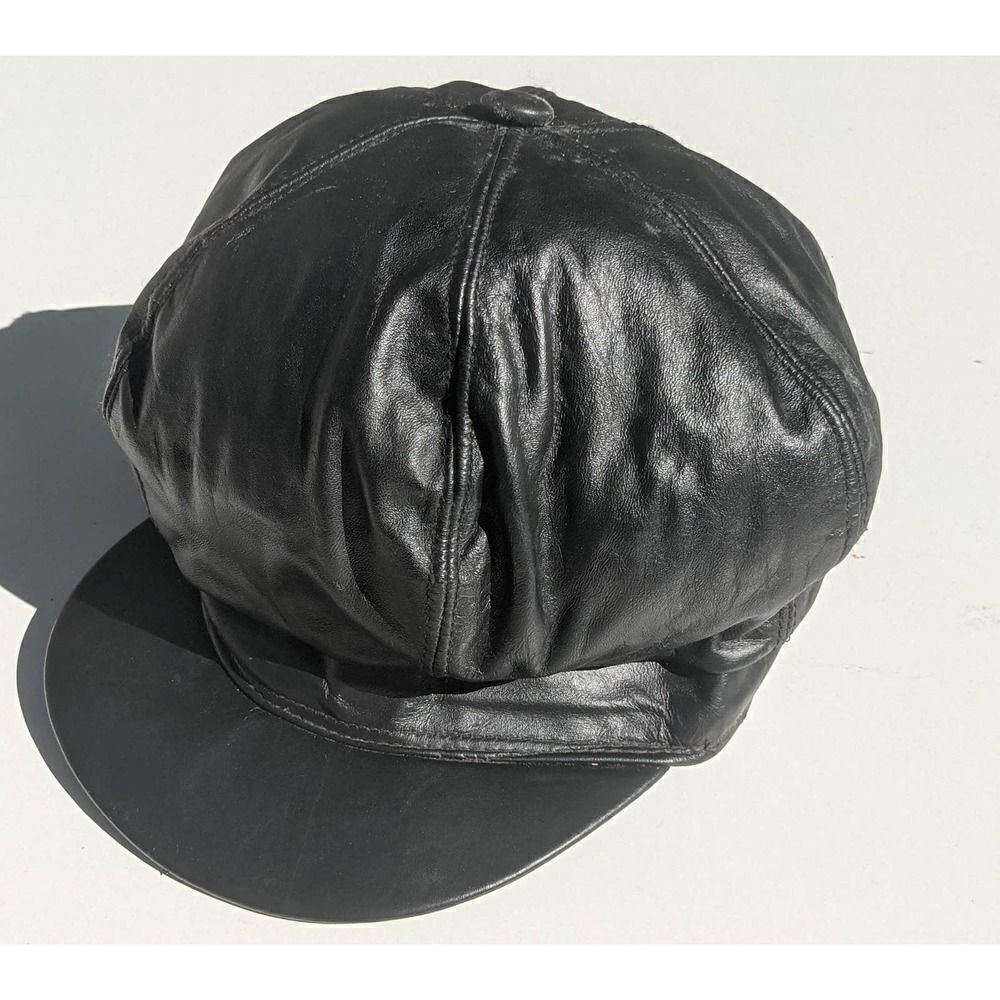‎Harvard Classics Small Leather Hat Vintage 80s 90s Made in USA